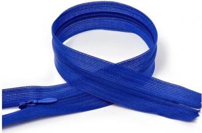 Молния пластиковая, потайная, №3, 60 см, цвет: F223 электрик, 50 штук