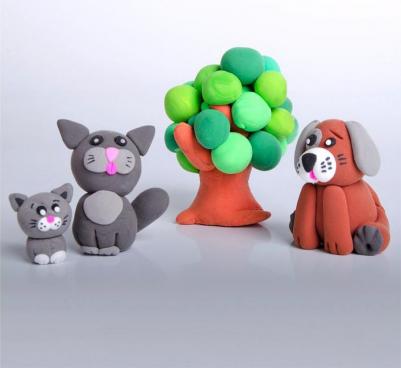 Легкий пластилин для лепки, 12 цветов, 120 г – фото 9