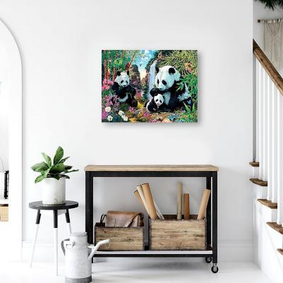 Алмазная мозаика 40 х 50 см "Панды", без подрамника – фото 10