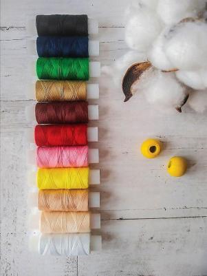 Набор швейных ниток, 11 цветов по 120 м, армированные, 45 ЛЛ – фото 3