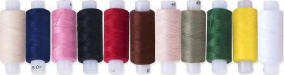 Набор швейных ниток, 11 цветов по 120 м, армированные, 45 ЛЛ – фото 12