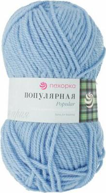 Пряжа Пехорская ПТ "Популярная" 50% шерсть, 50% акрил 10 шт.х100г 133м №073 айсберг – фото 6