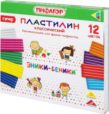 106429, Пластилин классический ЭНИКИ-БЕНИКИ СУПЕР, 12 цветов, 240 грамм, стек, 106429 – фото 3
