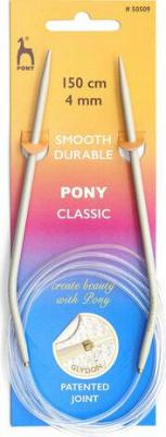 50509 Спицы вязальные круговые 4,00мм*150см, алюм