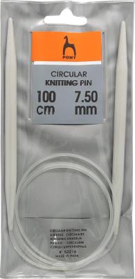 Спицы круговые, 7,5 мм, 100 см, алюминий