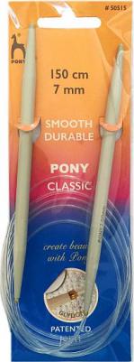 Спицы круговые, 7 мм, 150 см, алюминий – фото 1