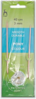 Спицы вязальные круговые Colour, 47405, алюминий, лососевый, 3 мм*40 см