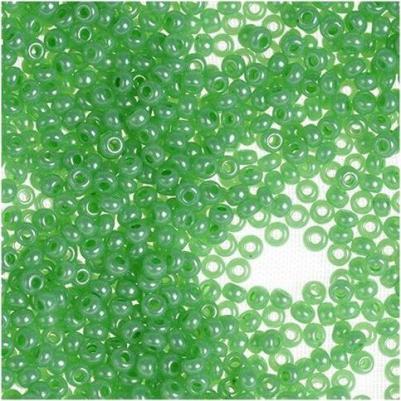 Бисер 17356 эффект алебастра с цветным покрытием 10/0, круглое отверстие, 50 г – фото 1