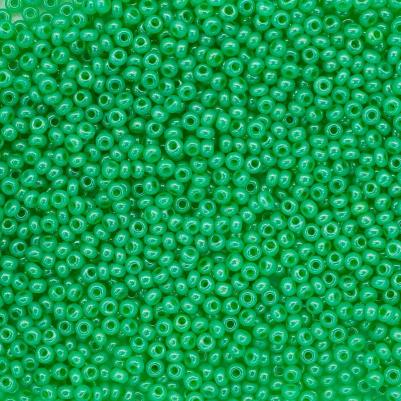 Бисер 17356 эффект алебастра с цветным покрытием 10/0, круглое отверстие, 50 г – фото 2