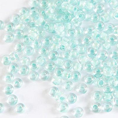 Бисер 38653 прозрачный с цветным центром и покрытием 10/0,50 г – фото 2