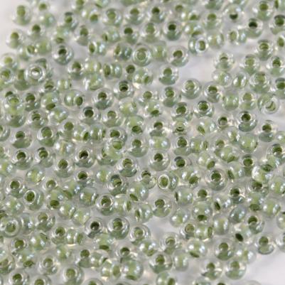 Бисер (38659) прозрачный с цветным центром и покрытием 10/0, 50 г