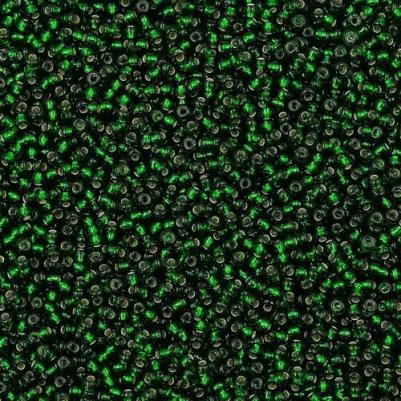 Бисер 57060 прозрачный с серебристым центром 10/0, круглое отверстие, 50 г