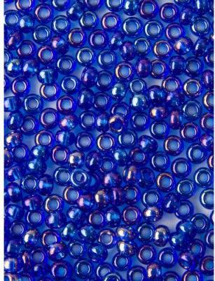 Бисер 61300 прозрачный с радужным покрытием 10/0, круглое отверстие, 50 г – фото 1