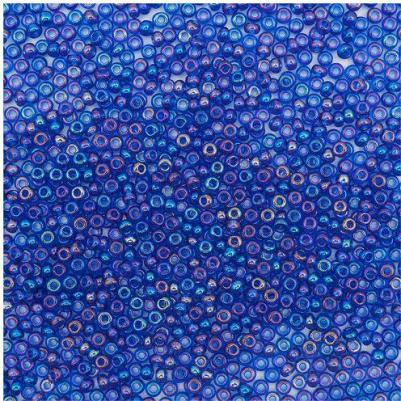 Бисер 61300 прозрачный с радужным покрытием 10/0, круглое отверстие, 50 г – фото 2