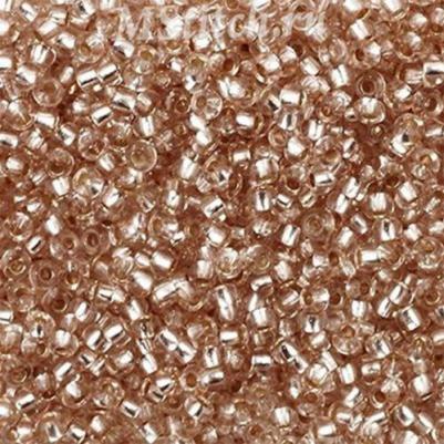 Бисер 78212 прозрачный с серебристым центром 10/0, круглое отверстие, 50 г – фото 1