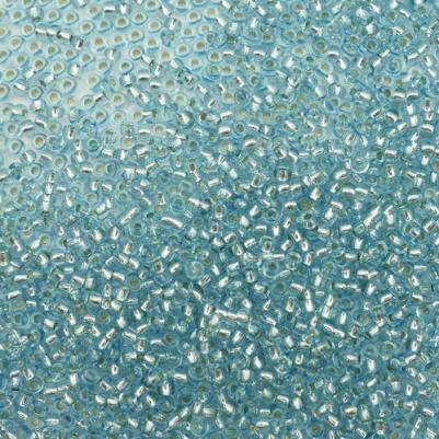 Бисер 78232 прозрачный с серебристым центром 10/0, круглое отверстие, 50 г