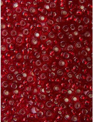 Бисер 97090 прозрачный с серебристым центром 10/0, круглое отверстие, 50 г – фото 2