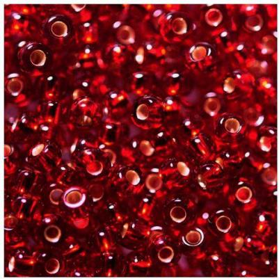 Бисер 97090 прозрачный с серебристым центром 10/0, круглое отверстие, 50 г – фото 3