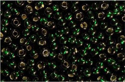 Бисер прозрачный с серебристым центром, 10/0, 50 г. 57150