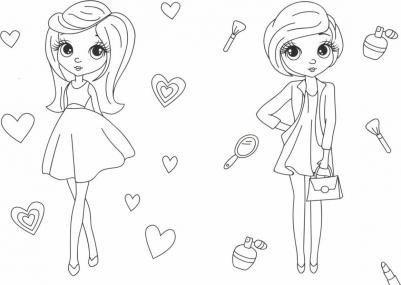 Раскраска А5. Модные девочки – фото 1