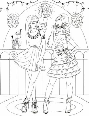 Раскраска для девочек. Современные девчонки – фото 2