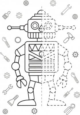 Раскраска Страна роботов – фото 1