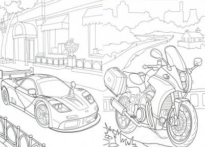 Раскраска "В городе машин" – фото 4