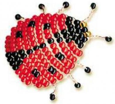 Набор для создания украшения из бисера РиолисБожья коровка3*2,5см – фото 1