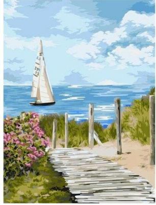 Картина по номерам A136 Дорога к морю 40*50 – фото 1