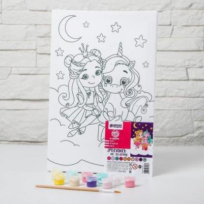 Картина по номерам. Принцесса с единорогом – фото 6