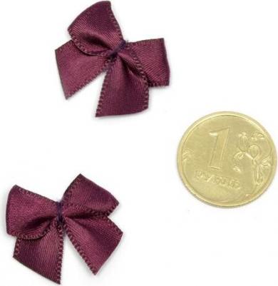 Бантики пришивные арт.MJ.RF.071.15 1см цв.15 сливовое вино уп.100шт