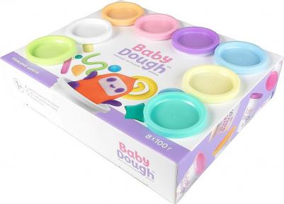 Тесто для лепки BabyDough, 8 пастельных цветов – фото 1