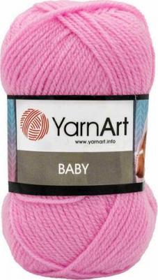 Пряжа Baby, 100 % акрил, 50 г, 150 м, 1 шт., 10119 ярко-розовый – фото 1