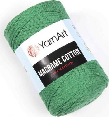 Пряжа для вязания и плетения Macrame Cotton, цвет 759 зеленый, моток 250г, 225м, 4 мотка – фото 1