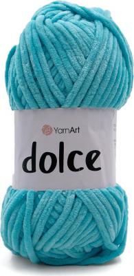 Пряжа Dolce, 100 г, 120 м (100% микрополиэстер) (746 бирюза), 5 мотков – фото 2