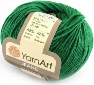 Пряжа Jeans 55% хлопок, 45% акрил 160 м /50 гр (52 зеленый) – фото 9