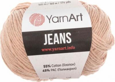Пряжа Jeans 87 светло-бежевый 55% хлопок, 56% полиакрил 50г 160м 5шт