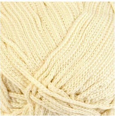 Пряжа "Macrame Макраме" 100% полиэстер 130м/90гр (137 молочный) 6900045942669