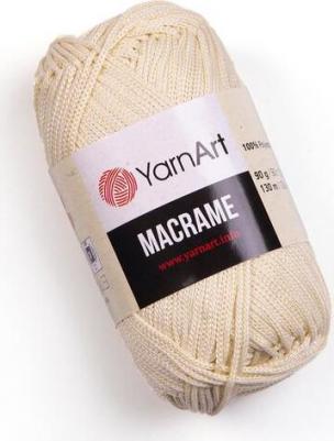Пряжа "Macrame Макраме" 100% полиэстер 130м/90гр (137 молочный) 6900045942669 – фото 2