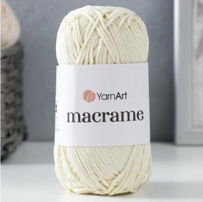 Пряжа "Macrame Макраме" 100% полиэстер 130м/90гр (137 молочный) 6900045942669 – фото 3
