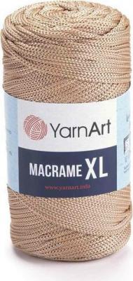 Пряжа Macrame XL бежево-розовый (131), 100%полиэстер, 130м, 250г, 3шт – фото 1