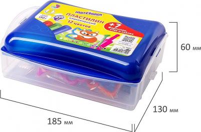 105863, Пластилин в боксе "ЮНЛАНДИК В ЗООПАРКЕ", 12 цветов, 130 г, скалка, стек, 7 формочек, 105863 – фото 9