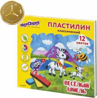Пластилин мягкий "Веселый шмель", 12 цветов, 180 г, со стеком – фото 10