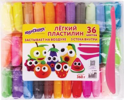 Пластилин супер легкий воздушный, 36 цветов, 360 г, застывающий, 3 стека – фото 6