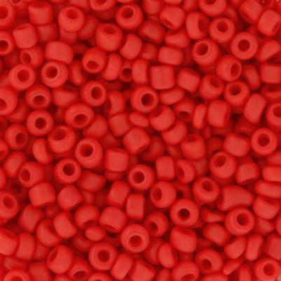 Бисер круглый матовый стекло красный 11/0
