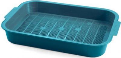 туалет для кошек с сеткой Колор 38 х 28 х 5,5 см. Синий – фото 2