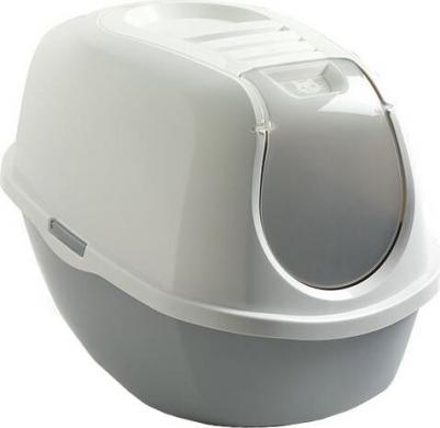 Туалет для кошек Smart Cat, овальный, серый, 54х39х41 см – фото 1