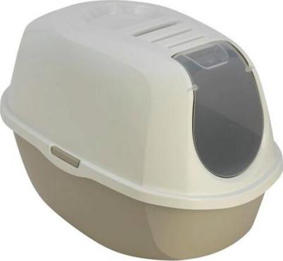 Туалет для кошек Smart Cat, овальный, серый, 54х39х41 см