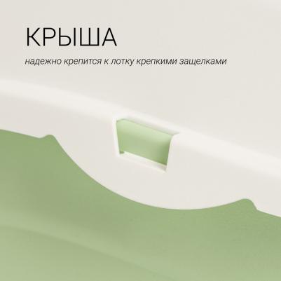 Туалет для кошек закрытый Ромео, 57х39х41 см, светло-зеленый – фото 8