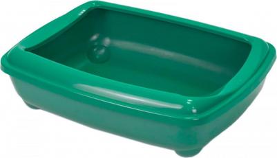 гигиена Туалет для кошек с рамкой, глубокий 43*30*12см, изумрудный 2906изум, 0,46 кг – фото 4